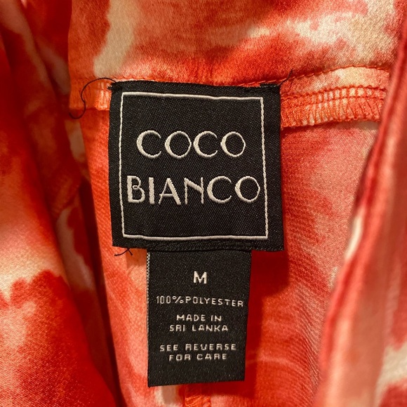 Coco Bianco high rise Wide Leg silky palazzo tie dye pink Pants Size M/L - Picture 4 of 5